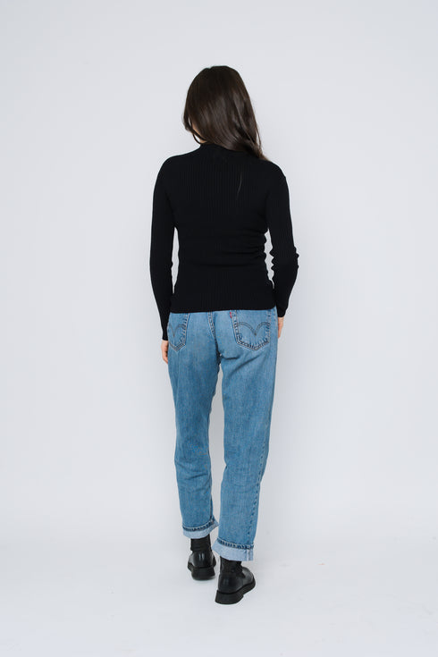 Mary-Mock Neck Long Sleeve